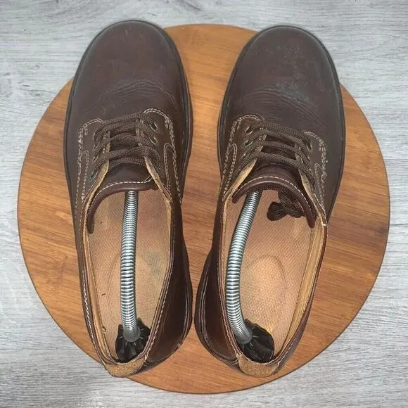 Dr. Doc Martens Chunky Oxford Mens 10 Low Shoes Brown Leather Air Wair 2B51