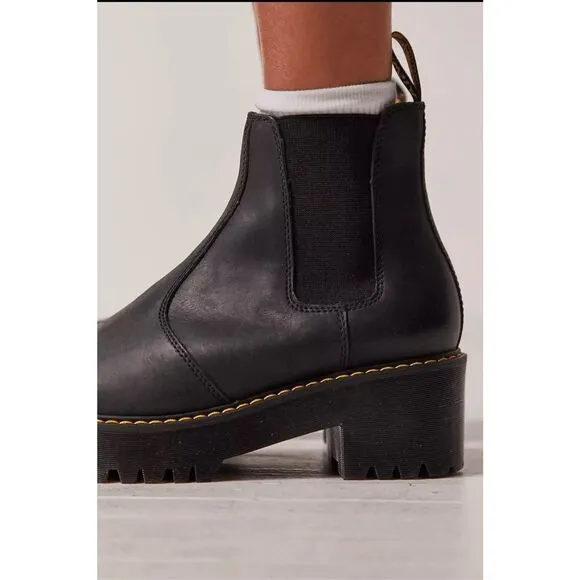 Dr Doc Martens Rometty Boots sz 7 chunky Platform Leather Chelsea Punk