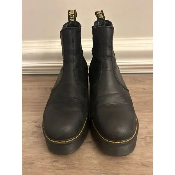 Dr Doc Martens Rometty Boots sz 7 chunky Platform Leather Chelsea Punk