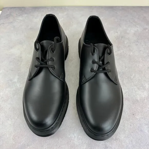 Dr. Doc Martens Shoes Men's Size 9 M Smooth Leather Oxford Shoes 1461 Mono