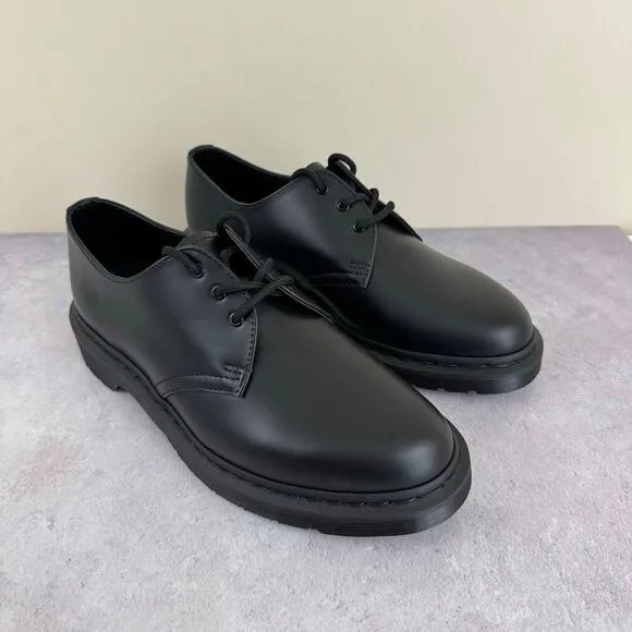 Dr. Doc Martens Shoes Men's Size 9 M Smooth Leather Oxford Shoes 1461 Mono