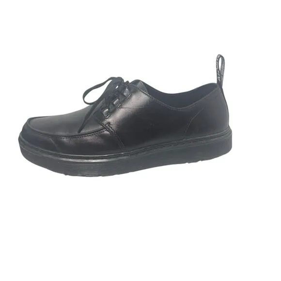 Dr Doc Martens WALDEN Black Brando Leather Creeper Loafer Shoes Size 11- 3 Eye