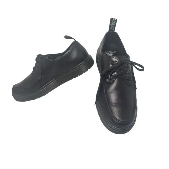 Dr Doc Martens WALDEN Black Brando Leather Creeper Loafer Shoes Size 11- 3 Eye