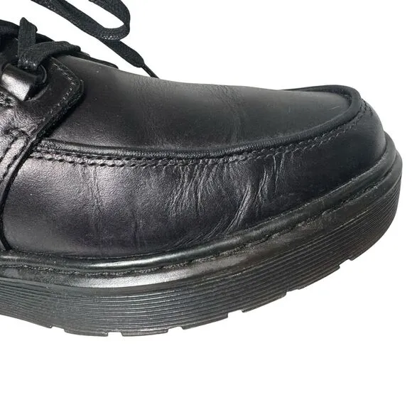 Dr Doc Martens WALDEN Black Brando Leather Creeper Loafer Shoes Size 11- 3 Eye