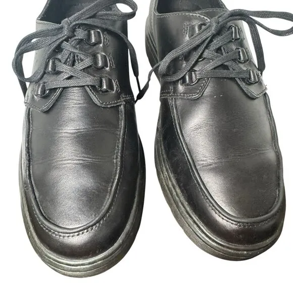 Dr Doc Martens WALDEN Black Brando Leather Creeper Loafer Shoes Size 11- 3 Eye