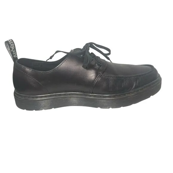 Dr Doc Martens WALDEN Black Brando Leather Creeper Loafer Shoes Size 11- 3 Eye