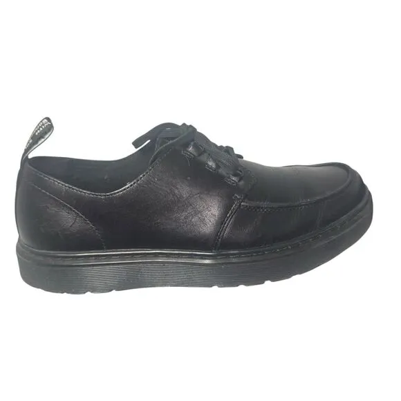 Dr Doc Martens WALDEN Black Brando Leather Creeper Loafer Shoes Size 11- 3 Eye