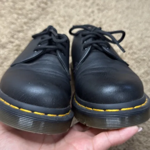 Dr. Martens 1461 Women Black Smooth Leather Oxford Shoes Size 7 Ladies