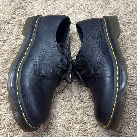 Dr. Martens 1461 Women Black Smooth Leather Oxford Shoes Size 7 Ladies