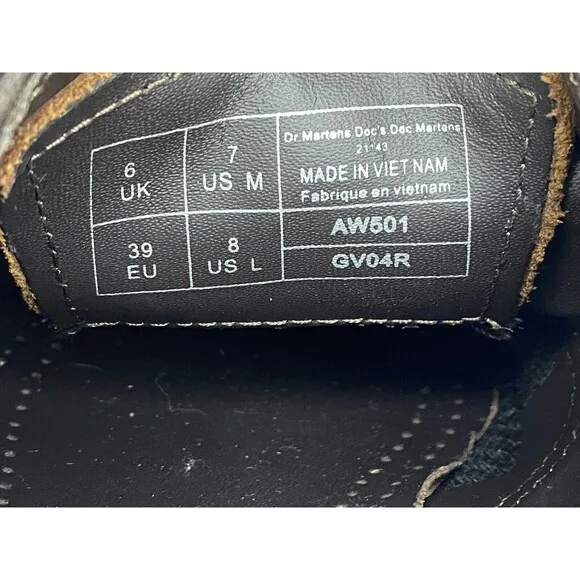 Dr Martens 21143 Dark Brown Oxford Shoes Carpathian Leather US M7, US W8