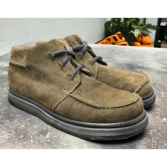 Dr Martens Brown Apron Toe Leather Suede Shoes 2A11 England Mens 9 Fast Ship