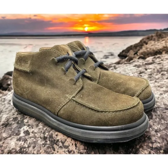 Dr Martens Brown Apron Toe Leather Suede Shoes 2A11 England Mens 9 Fast Ship