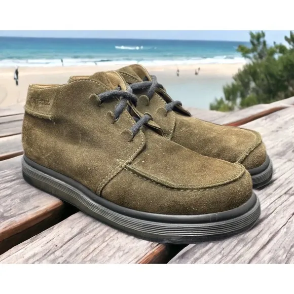 Dr Martens Brown Apron Toe Leather Suede Shoes 2A11 England Mens 9 Fast Ship