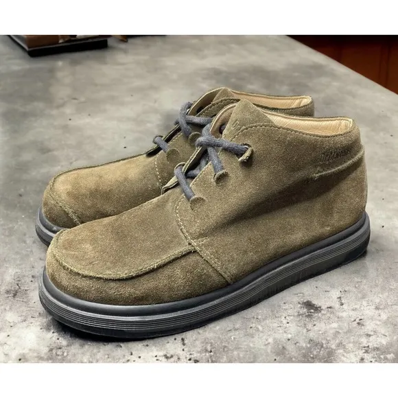 Dr Martens Brown Apron Toe Leather Suede Shoes 2A11 England Mens 9 Fast Ship