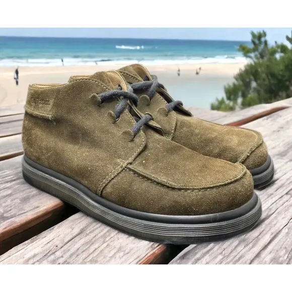 Dr Martens Brown Apron Toe Leather Suede Shoes 2A11 England Mens 9 Fast Ship