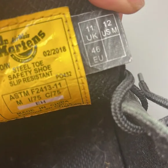 DR MARTENS INDUSTRIAL STEEL TOE LACE SHOES