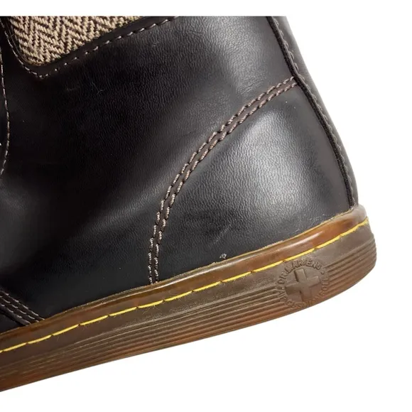 Dr Martens Maelly Brown Leather 6 Eye Lace Up Ankle Boots Size EU 38 US L 7