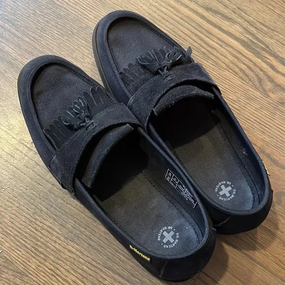 DR. MARTENS Perth Canvas and Suede Leather Tassel Loafer Shoes Mens 11