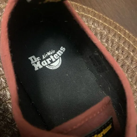 Dr Martens Jacy Cherry Red Canvas 4 Eyelid Women's 21967600 Size 7 EUC