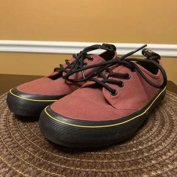Dr Martens Jacy Cherry Red Canvas 4 Eyelid Women's 21967600 Size 7 EUC