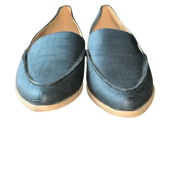 DV Dolce Vita Island Women’s Croc Loafers Pointy Toe‎ Shoes Black Women’s 8.5
