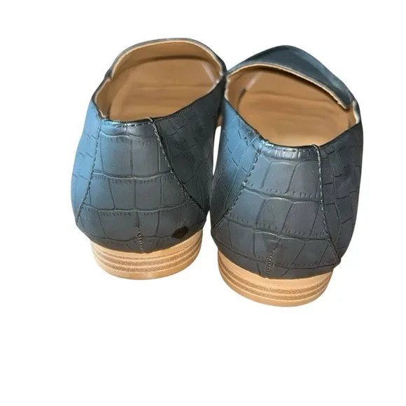 DV Dolce Vita Island Women’s Croc Loafers Pointy Toe‎ Shoes Black Women’s 8.5