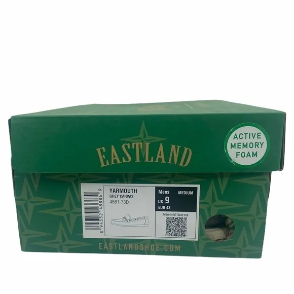 Eastland Grey Yarmouth 1-Eye Canvas Boat Shoes