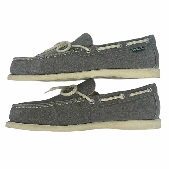 Eastland Grey Yarmouth 1-Eye Canvas Boat Shoes