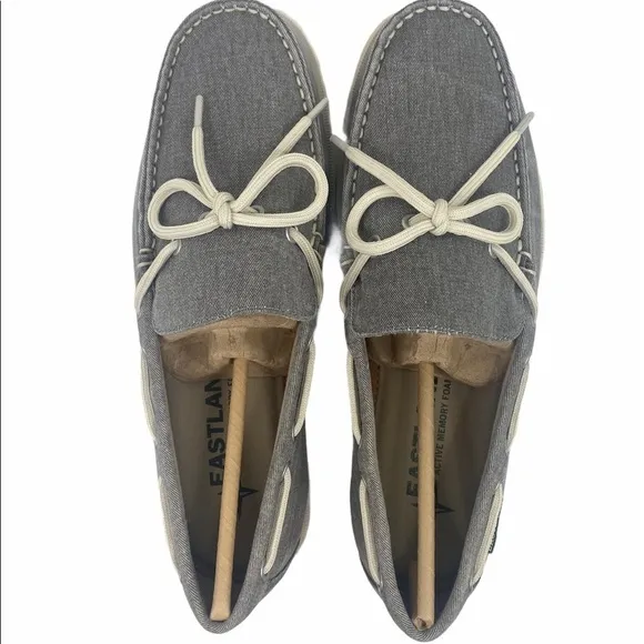 Eastland Grey Yarmouth 1-Eye Canvas Boat Shoes