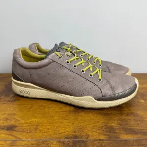 ECCO Biom Golf Shoes Mens EU 44 US 10-10.5 Yak Leather Spikeless Natural Motion