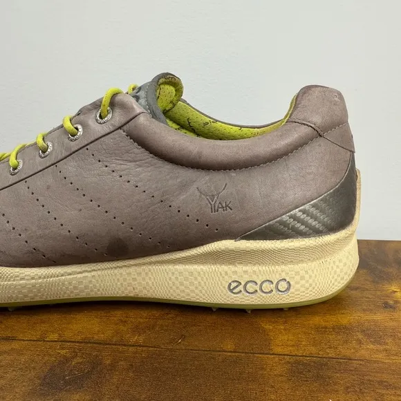 ECCO Biom Golf Shoes Mens EU 44 US 10-10.5 Yak Leather Spikeless Natural Motion