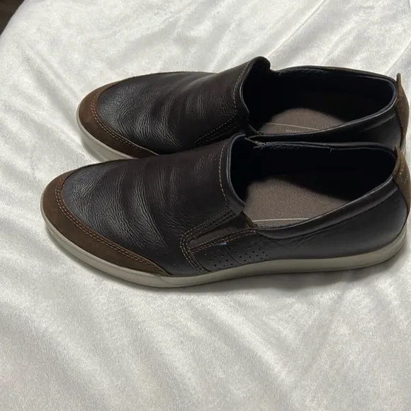 Ecco Collin 2.0 Danish Design Brown Leather Slip On Shoes Sneakers 11
