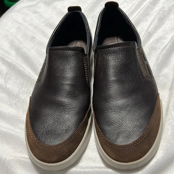 Ecco Collin 2.0 Danish Design Brown Leather Slip On Shoes Sneakers 11