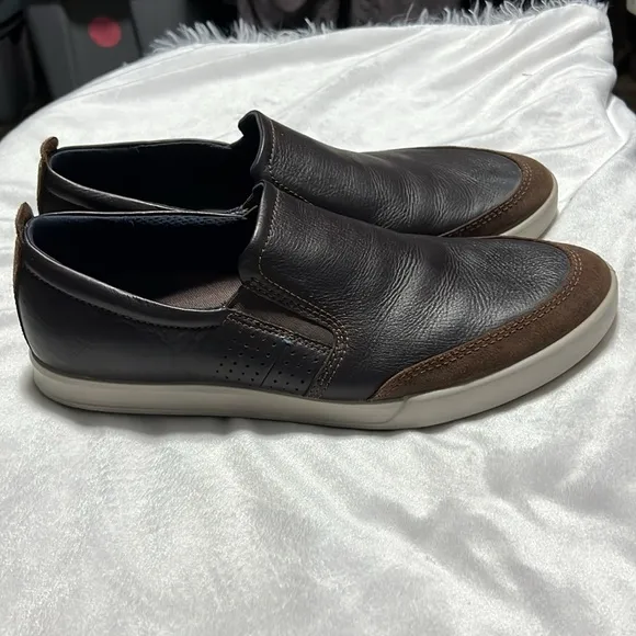 Ecco Collin 2.0 Danish Design Brown Leather Slip On Shoes Sneakers 11