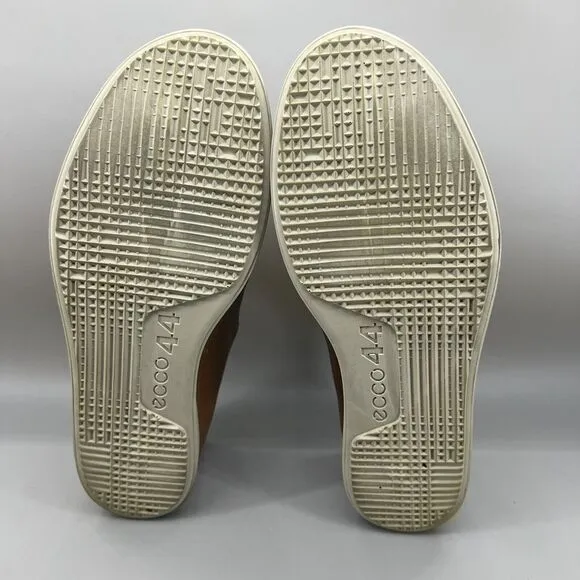 ECCO Collin 2.0 Loafers Men Size 10 Brown Perforated Leather Comfort Low Shoes