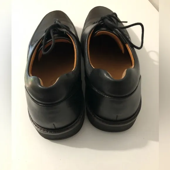 ECCO Holton Black Leather Lace Up Oxfords Shoes Size US 10 / 10.5 EUR 44