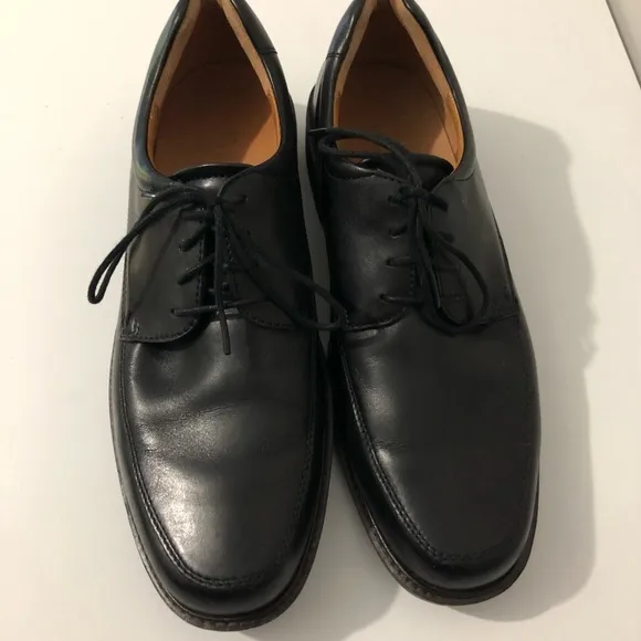 ECCO Holton Black Leather Lace Up Oxfords Shoes Size US 10 / 10.5 EUR 44