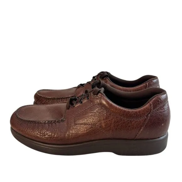 ECCO Men's Brown Leather Lace-Up Sneakers Size 15M Casual Comfort Shoes