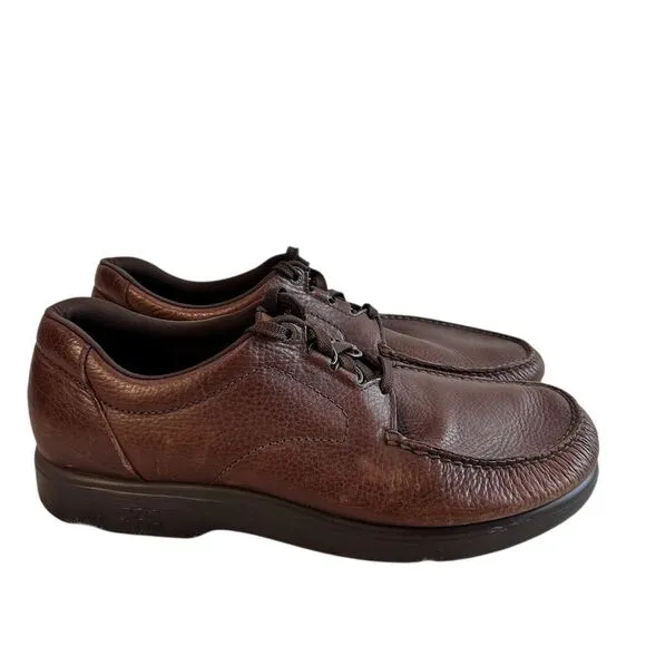 ECCO Men's Brown Leather Lace-Up Sneakers Size 15M Casual Comfort Shoes