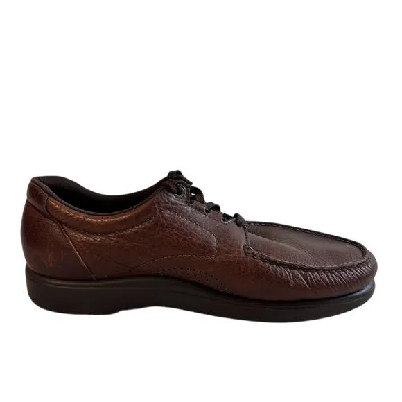 ECCO Men's Brown Leather Lace-Up Sneakers Size 15M Casual Comfort Shoes