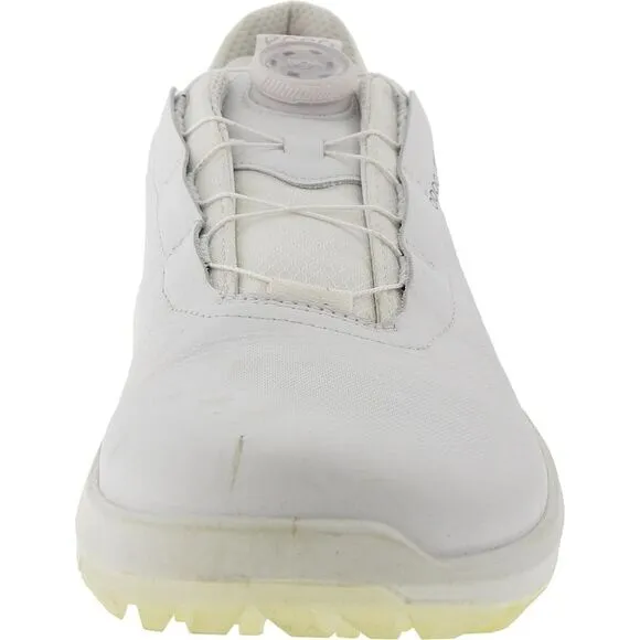 ECCO Mens Golf Biom H4 White Ortholite Leather Golf Shoes Sneakers NWOB