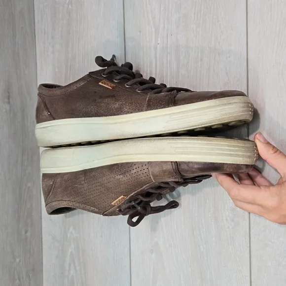 Ecco Mens Sofft 7 Leather Sneakers shoes sz 47/13-13.5