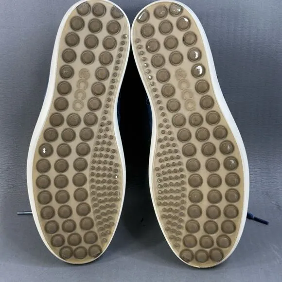 Ecco Mens Soft 7 Woven Tie Sneakers Casual Shoes navy blue size 10