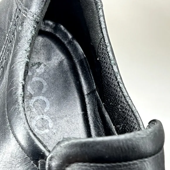 ECCO New Jersey Loafers Men's Size 11.5 US, 45 EU Black Leather Slip On Shoes
