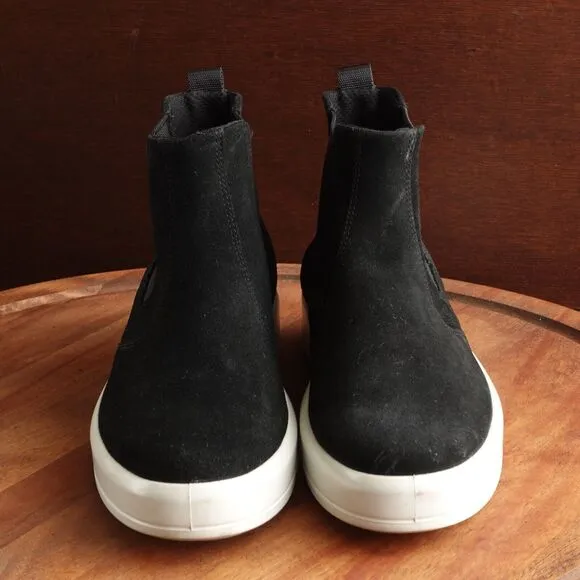 Ecco Sneakers WMS SZ EU SZ 41 US 10-10.5 BLK Soft 9 II Suede Ankle Chelsea Shoes