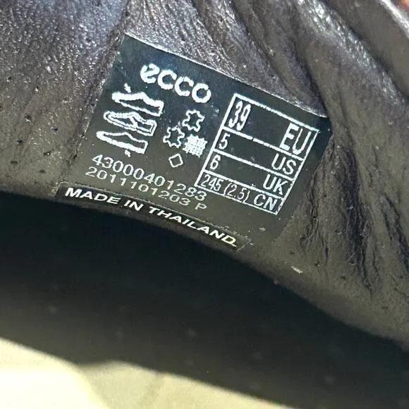 Ecco Soft 7 Mens Sneakers Size 5 EU 39 Brown Leather Lace Up