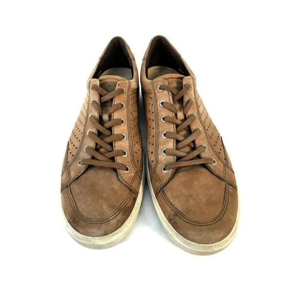 Ecco Soft 7 Retro Tie Sneaker Mens 50 US 16 Brown Leather Casual Shoes