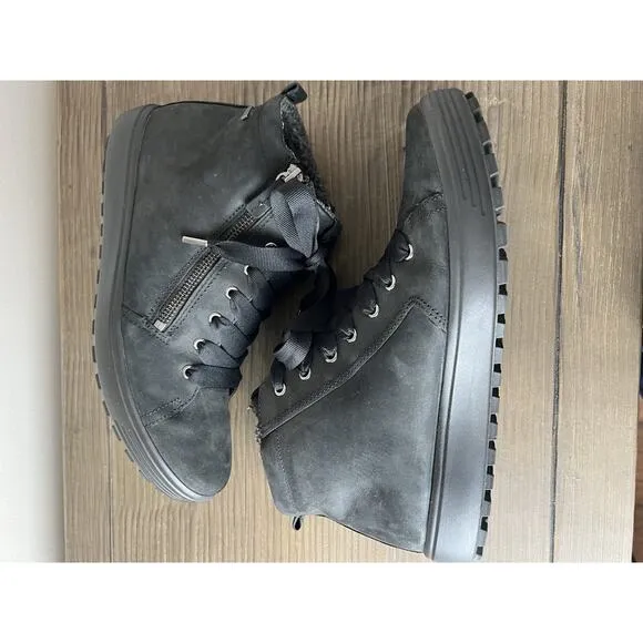 Ecco Soft 7 Tred Shoes Women's 42/11 Black Nubuck Gore-Tex Sneaker Boots High