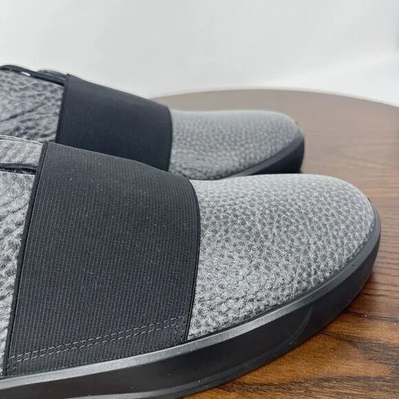 Ecco Soft 8 Band Shoes Women's 39 / 8 Gray Leather Comfort Flats Sneakers‎