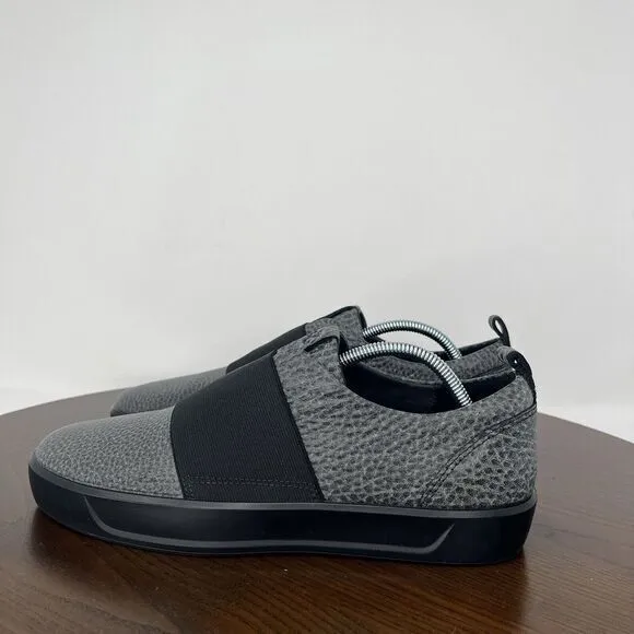 Ecco Soft 8 Band Shoes Women's 39 / 8 Gray Leather Comfort Flats Sneakers‎